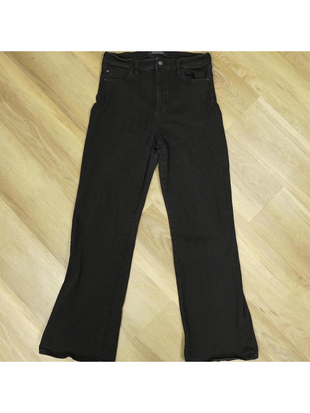 Liverpool Los Angeles Black Flared Jeans Size 12/34 - Classic, monochrome, denim
